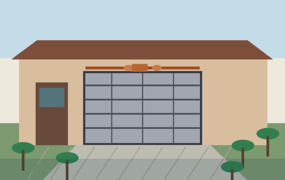 Garage door torsion spring gap check at a Piney Point Village Texas home